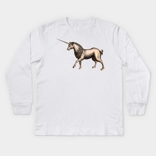 Original vintage unicorn Kids Long Sleeve T-Shirt